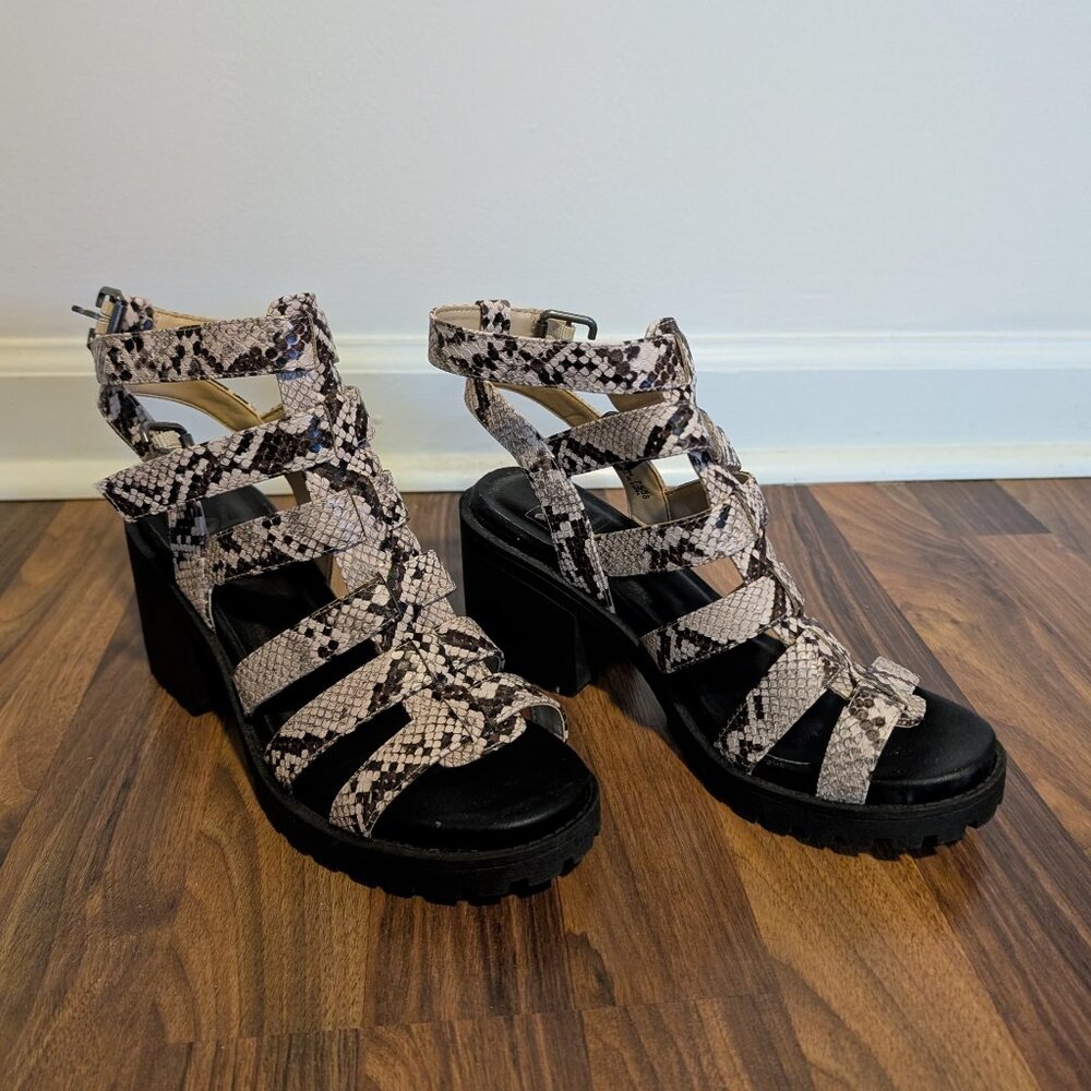 Dirty laundry snake print sandal